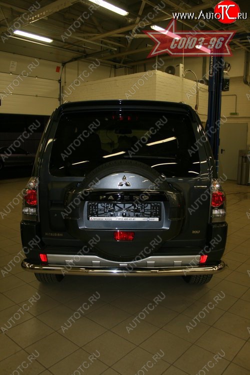 14 102 р. Защита заднего бампера Souz-96 3 дв. (d76) Mitsubishi Pajero 4 V90 дорестайлинг (2006-2011)  с доставкой в г. Майкоп