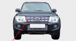 Декоративная вставка в решетку радиатора Souz-96 Mitsubishi Pajero 4 V80 3 дв. 1-ый рестайлинг (2011-2014) (диаметр 10 мм)