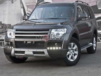 8 199 р. Решётка радиатора BROOMER Design Mitsubishi Pajero 4 V80 дорестайлинг (2006-2011) (Неокрашенная)  с доставкой в г. Майкоп. Увеличить фотографию 2