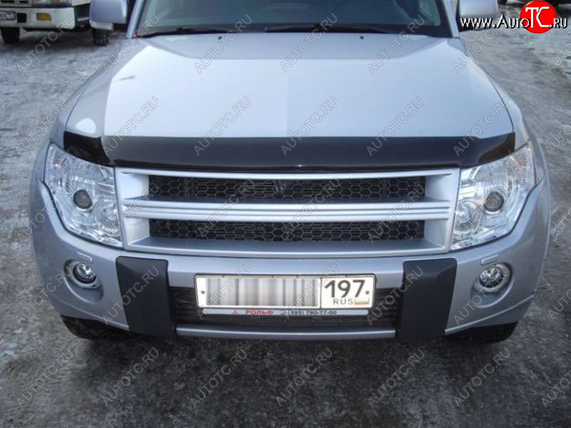 5 799 р. Решётка радиатора Sport Mitsubishi Pajero 4 V80 дорестайлинг (2006-2011) (Без перекладины, Без сетки, Неокрашенная)  с доставкой в г. Майкоп