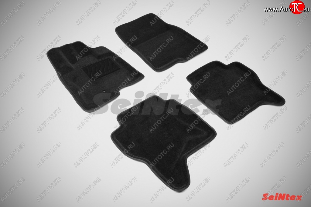 5 899 р. Износостойкие коврики в салон 3D MITSUBISHI PAJERO IV черные (компл) Mitsubishi Pajero 4 V80 дорестайлинг (2006-2011)  с доставкой в г. Майкоп