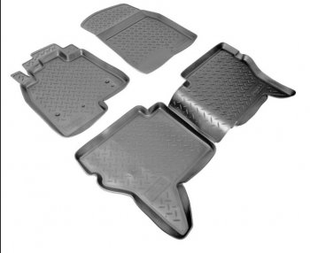 Комплект ковриков в салон Norplast Mitsubishi Pajero ( 4 V90,  4 V80) (2006-2020) дорестайлинг, 1-ый рестайлинг, 3 дв. 1-ый рестайлинг, 2-ой рестайлинг (Цвет: черный)