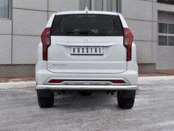 13 999 р. Защита заднего бампера (Ø76 мм, нержавейка) Mitsubishi Pajero Sport QF рестайлинг (2019-2022)  с доставкой в г. Майкоп. Увеличить фотографию 3