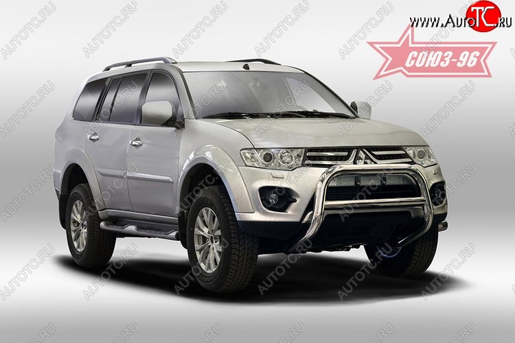 14 417 р. Защита переднего бампера Souz-96 (d76) Mitsubishi Pajero Sport QE дорестайлинг (2015-2021)  с доставкой в г. Майкоп
