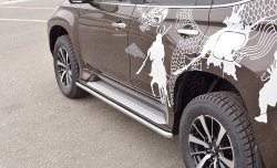 17 299 р. Защита порогов из круглой трубы диаметром 42 мм SLITKOFF  Mitsubishi Pajero Sport  QE (2015-2021) дорестайлинг  с доставкой в г. Майкоп. Увеличить фотографию 3
