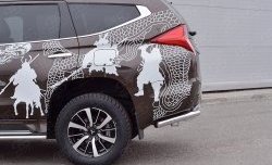 15 549 р. Защита заднего бампера (Ø63 мм уголки, нержавейка) SLITKOFF Mitsubishi Pajero Sport QE дорестайлинг (2015-2021)  с доставкой в г. Майкоп. Увеличить фотографию 4