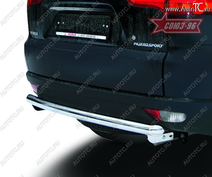 5 129 р. Защита заднего бампера Souz-96 (d60) Mitsubishi Pajero Sport QE дорестайлинг (2015-2021)  с доставкой в г. Майкоп