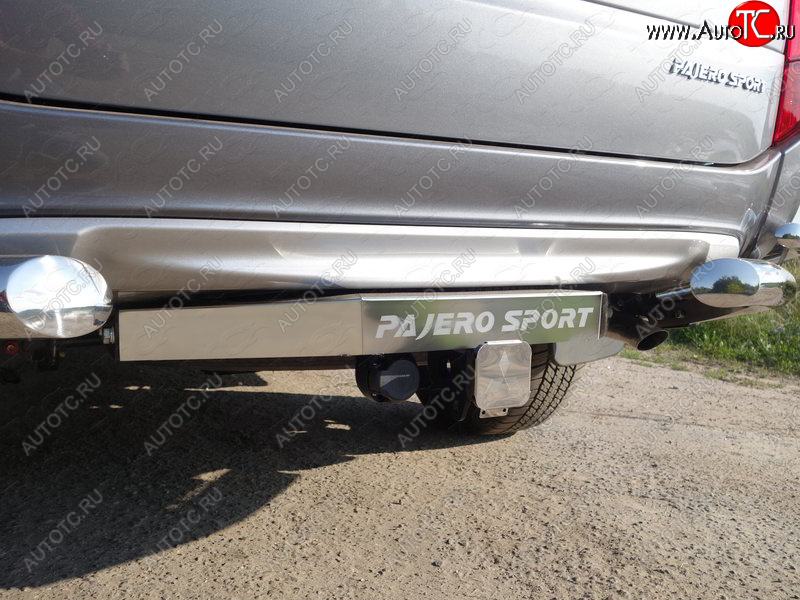 17 599 р. Фаркоп (тягово-сцепное устройство) TCC (надпись Pajero Sport) Mitsubishi Pajero Sport QE дорестайлинг (2015-2021) (Оцинкованный, шар E)  с доставкой в г. Майкоп