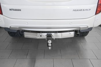 20 299 р. Фаркоп PT GROUP /съемный квадрат/ с НЕРЖ накладкой MITSUBISHI Pajero Sport 2008-2020  Mitsubishi Pajero Sport QE дорестайлинг (2015-2021)  с доставкой в г. Майкоп. Увеличить фотографию 3