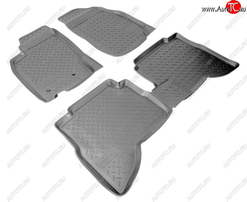 2 499 р. Комплект ковриков в салон Norplast Unidec Mitsubishi Pajero Sport PA рестайлинг (2004-2008) (Цвет: черный)  с доставкой в г. Майкоп