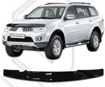 Дефлектор капота CA-Plastic Mitsubishi Pajero Sport  PB (2008-2017) дорестайлинг, рестайлинг