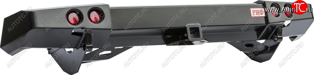 50 339 р. Бампер задний силовой РИФ Mitsubishi Pajero Sport PB дорестайлинг (2008-2013) (С квадратом под фаркоп и фонарями)  с доставкой в г. Майкоп