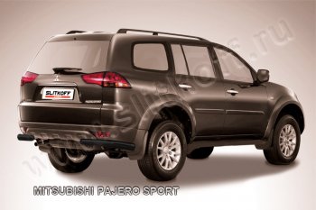 Защита заднего бампера (уголки, сталь с полимерным покрытием, Ø57 мм) Mitsubishi Pajero Sport  PB (2008-2013) дорестайлинг
