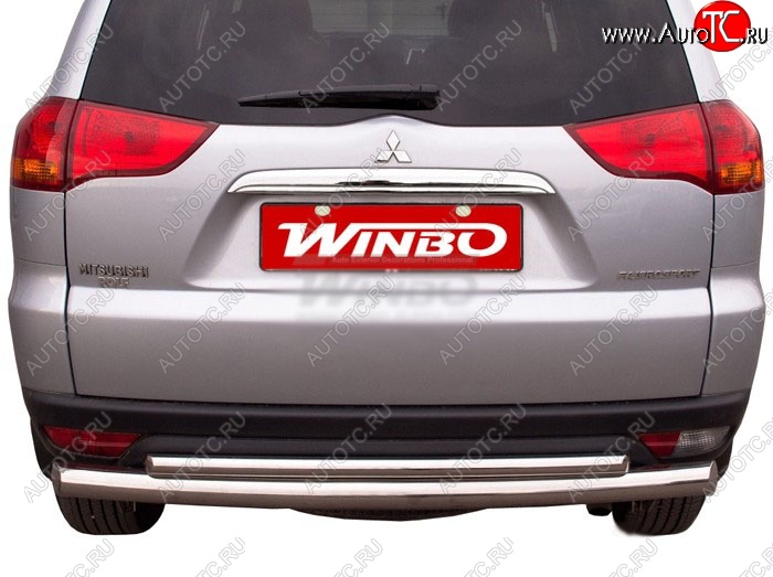 10 949 р. Защита заднего бампера WINBO (Ø76 и 42 мм, нержавейка) Mitsubishi Pajero Sport PB дорестайлинг (2008-2013) с доставкой в г. Майкоп Увеличить фотографию 1 10 949 р. Защита заднего бампера WINBO (Ø76 и 42 мм, нержавейка) Mitsubishi Pajero Sport PB дорестайлинг (2008-2013) с доставкой в г. Майкоп
