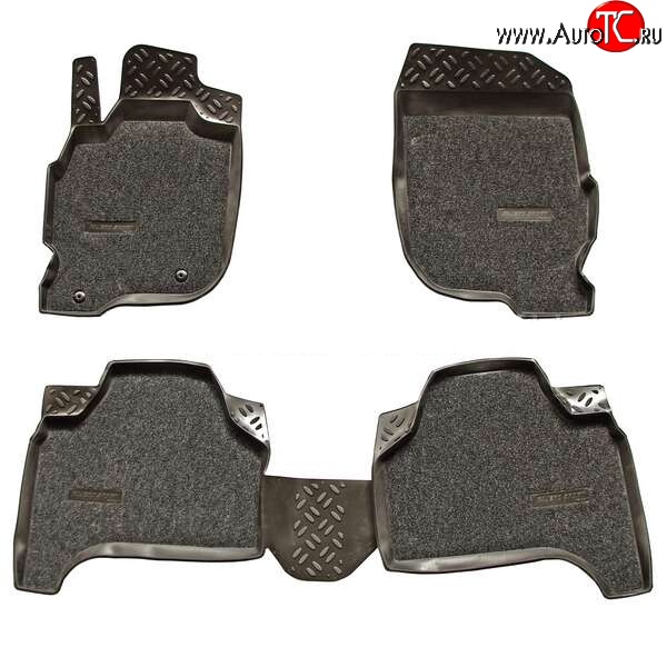 3 369 р. Комплект ковриков в салон Aileron 4 шт. (полиуретан, покрытие Soft) Mitsubishi Pajero Sport PB дорестайлинг (2008-2013)  с доставкой в г. Майкоп