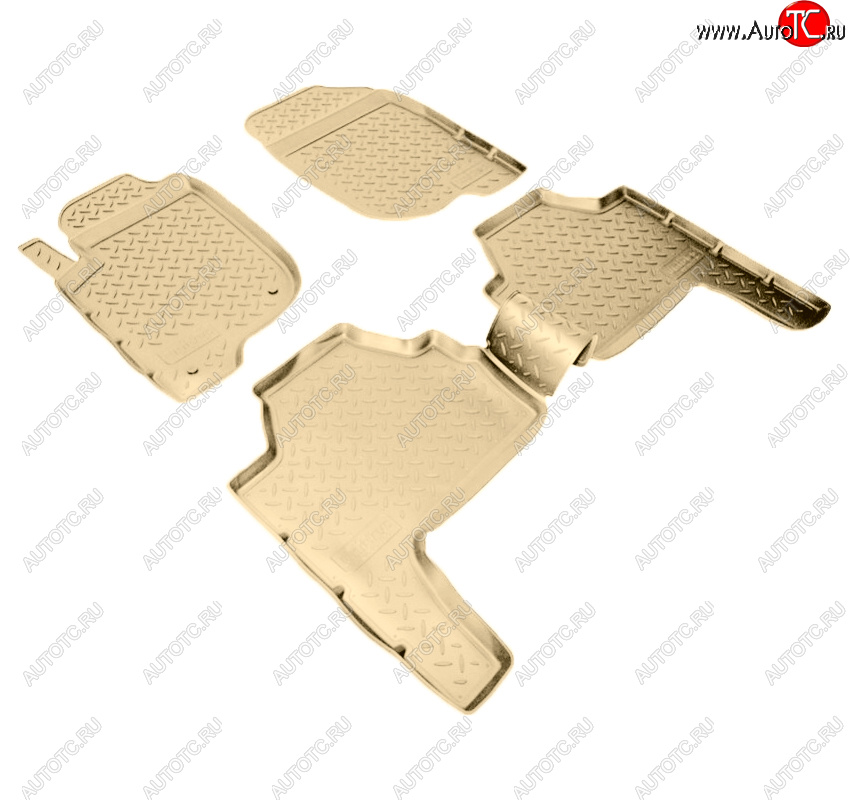 3 199 р. Коврики салона Norplast Unidec  Mitsubishi Pajero Sport  PB (2008-2013) дорестайлинг (Цвет: бежевый)  с доставкой в г. Майкоп