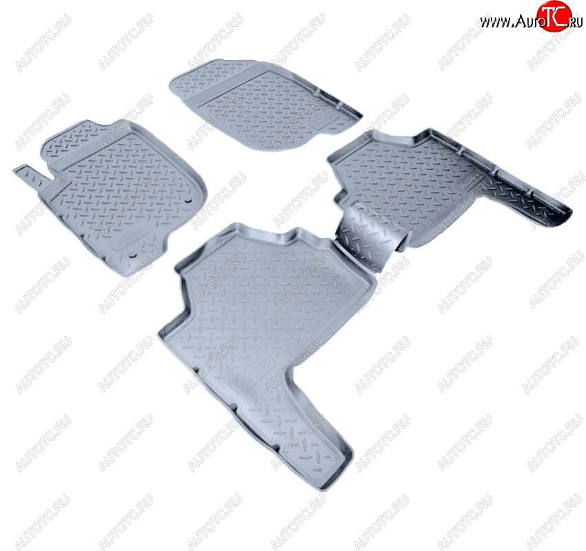 3 199 р. Коврики салона Norplast Unidec  Mitsubishi Pajero Sport  PB (2008-2013) дорестайлинг (Цвет: серый)  с доставкой в г. Майкоп