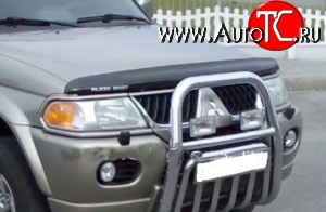 3 299 р. Дефлектор капота NovLine Mitsubishi Pajero Sport PA дорестайлинг (1996-2004)  с доставкой в г. Майкоп