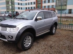 15 349 р. Накладки на колёсные арки BUSHWACKER Mitsubishi Pajero Sport PB дорестайлинг (2008-2013) (Неокрашенные)  с доставкой в г. Майкоп. Увеличить фотографию 2