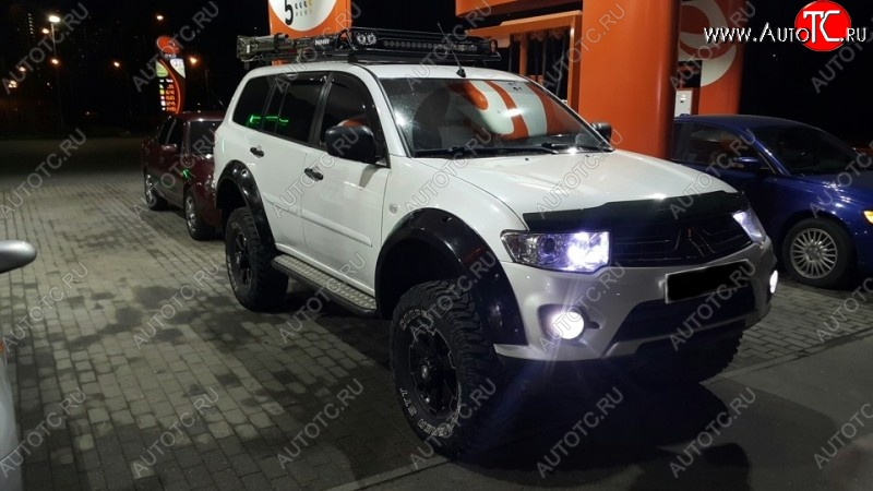 15 349 р. Накладки на колёсные арки BUSHWACKER Mitsubishi Pajero Sport PB дорестайлинг (2008-2013) (Неокрашенные)  с доставкой в г. Майкоп