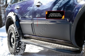 11 449 р. Молдинги дверей RA (комплект) Mitsubishi Pajero Sport PB дорестайлинг (2008-2013) (Поверхность глянец (под окраску), Неокрашенные)  с доставкой в г. Майкоп. Увеличить фотографию 3