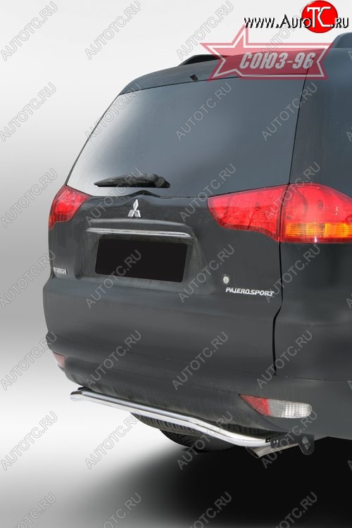 1 169 р. Фигурная защита заднего бампера диаметром 42 мм Souz-96 Mitsubishi Pajero Sport PB дорестайлинг (2008-2013)  с доставкой в г. Майкоп