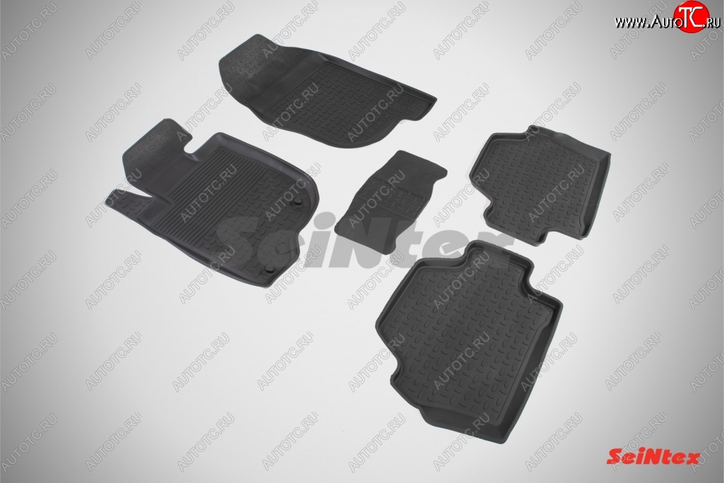 3 199 р. Износостойкие коврики в салон с высоким бортом SeiNtex Premium 4 шт. (резина) Mitsubishi Pajero Sport PB дорестайлинг (2008-2013)  с доставкой в г. Майкоп