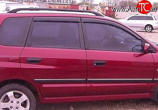 999 р. Комплект дефлекторов окон (ветровиков) 4 шт. Russtal Mitsubishi Space Wagon N94W (1998-2005)  с доставкой в г. Майкоп