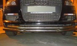 14 249 р. Передняя двойная защита d63,5 мм Металл-Дизайн  Audi Q7  4L (2005-2009) дорестайлинг (полированная нержавейка)  с доставкой в г. Майкоп. Увеличить фотографию 3