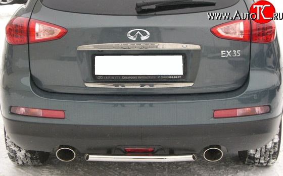 13 599 р. Защита заднего бампера (Ø42 мм, нержавейка) SLITKOFF INFINITI EX35 J50 (2007-2013)  с доставкой в г. Майкоп