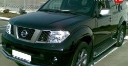 15 249 р. Одинарная защита переднего бампера SLITKOFF диаметром 76 мм Nissan Pathfinder R51 дорестайлинг (2004-2007)  с доставкой в г. Майкоп. Увеличить фотографию 2