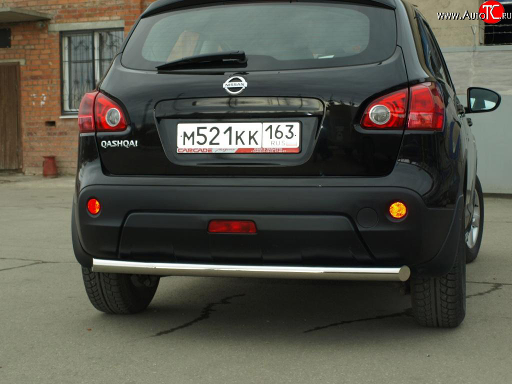 5 799 р. Защита заднего бампера 63,5 мм  Nissan Qashqai  1 (2007-2010) дорестайлинг  с доставкой в г. Майкоп