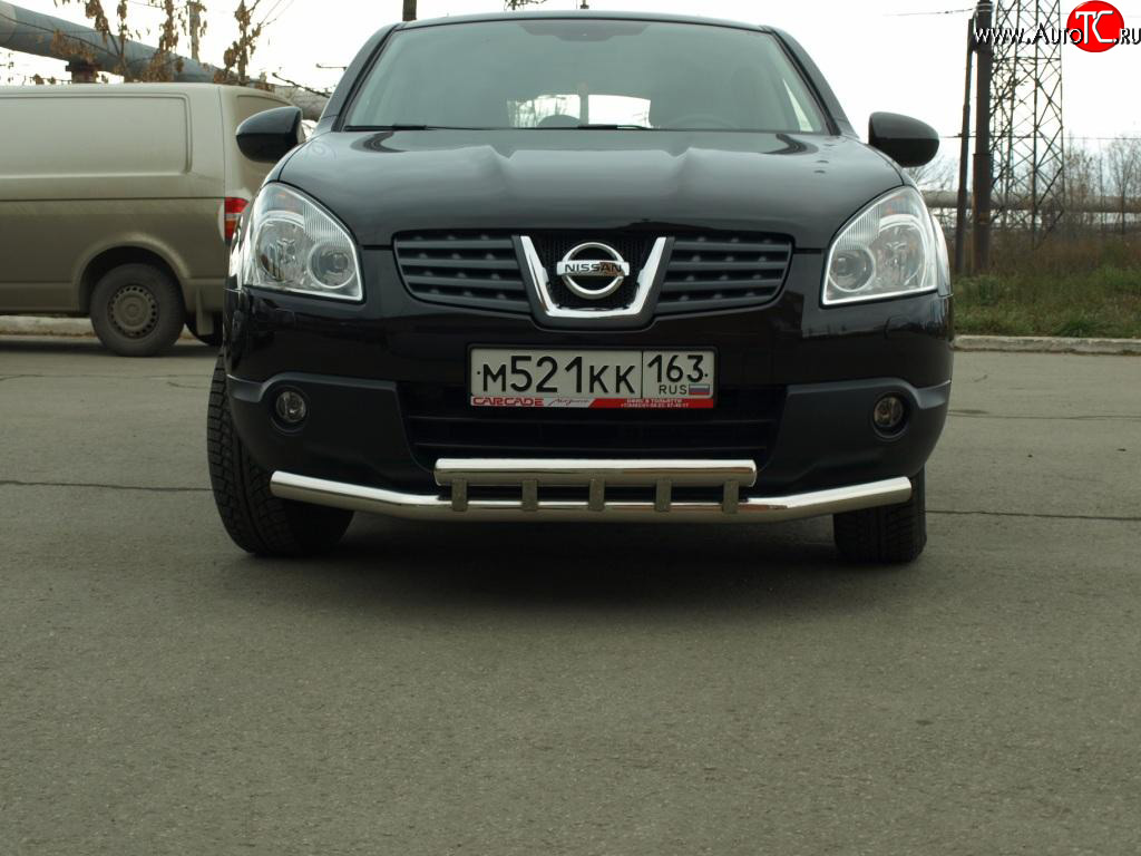 12 699 р. Защита переднего бампера 63,5 мм Nissan Qashqai 1 дорестайлинг (2007-2010)  с доставкой в г. Майкоп