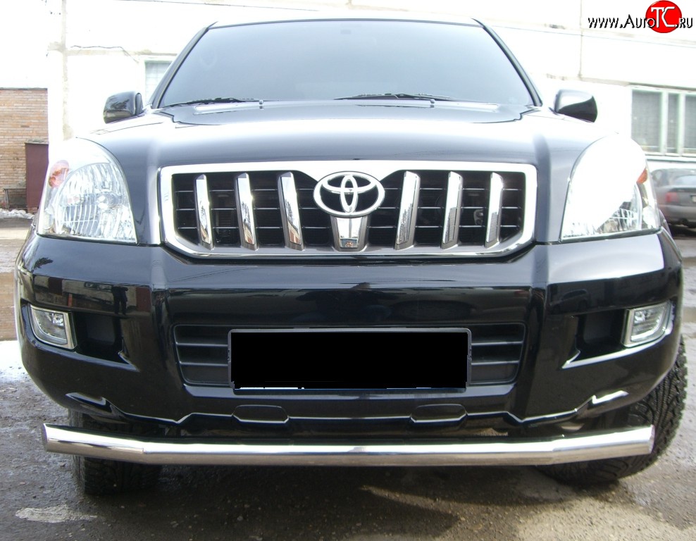 17 849 р. Одинарная защита переднего бампера SLITKOFF диаметром 76 мм на Toyota Land Cruiser 120 Toyota Land Cruiser Prado J120 (2002-2009)  с доставкой в г. Майкоп