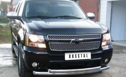 24 999 р. Защита переднего бампера (2 трубыØ76 и 42 мм, нержавейка) SLITKOFF  Chevrolet Tahoe  GMT900 (2006-2013) 5 дв.  с доставкой в г. Майкоп. Увеличить фотографию 7