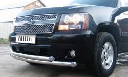 24 999 р. Защита переднего бампера (2 трубыØ76 мм, нержавейка) SLITKOFF  Chevrolet Tahoe  GMT900 (2006-2013) 5 дв.  с доставкой в г. Майкоп. Увеличить фотографию 5