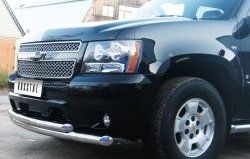 24 999 р. Защита переднего бампера (2 трубыØ76 мм, нержавейка) SLITKOFF  Chevrolet Tahoe  GMT900 (2006-2013) 5 дв.  с доставкой в г. Майкоп. Увеличить фотографию 7
