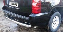 18 449 р. Защита заднего бампера (Ø76 мм, нержавейка) SLITKOFF Chevrolet Tahoe GMT900 5 дв. (2006-2013)  с доставкой в г. Майкоп. Увеличить фотографию 2