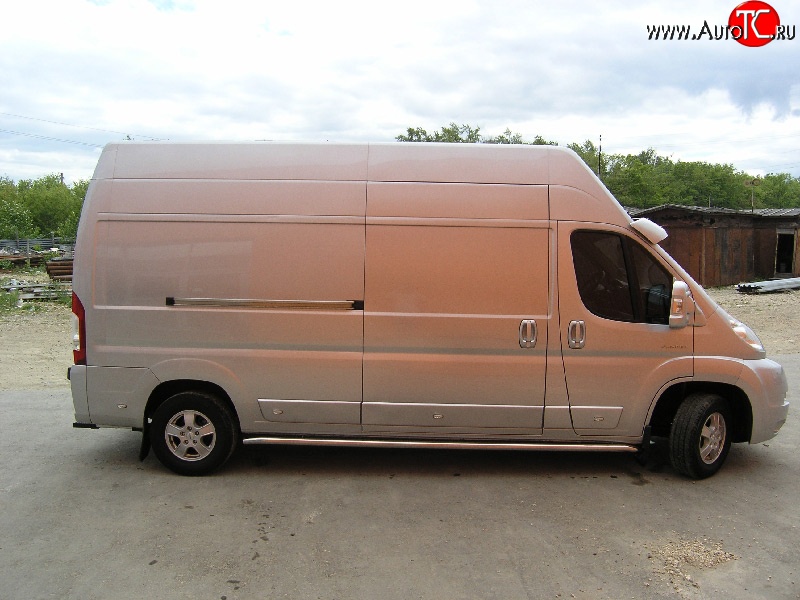 21 399 р. Защита порогов Russtal Fiat Ducato 250 (2006-2014) (Защита порогов с со скосами на торцах (вариант 1))  с доставкой в г. Майкоп