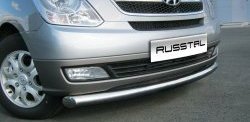 16 749 р. Одинарная защита переднего бампера SLITKOFF 76 мм Hyundai Starex/Grand Starex/H1 TQ дорестайлинг (2007-2013)  с доставкой в г. Майкоп. Увеличить фотографию 2