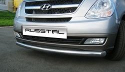 16 749 р. Одинарная защита переднего бампера SLITKOFF 76 мм Hyundai Starex/Grand Starex/H1 TQ дорестайлинг (2007-2013)  с доставкой в г. Майкоп. Увеличить фотографию 4