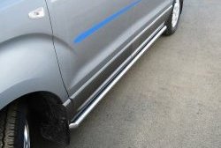 91 999 р. Защита порогов Russtal Hyundai Starex/Grand Starex/H1 TQ рестайлинг (2014-2018) (Защита порогов с со скосами на торцах (вариант 1))  с доставкой в г. Майкоп. Увеличить фотографию 2