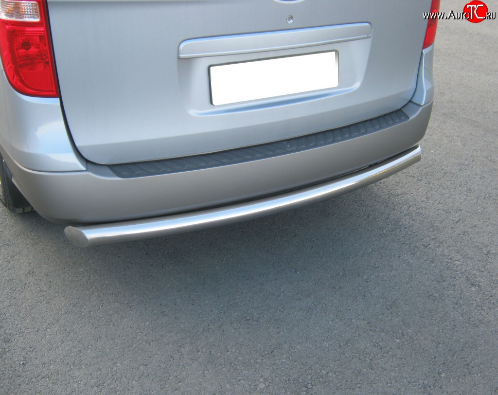 17 449 р. Защита заднего бампера (Ø76 мм, нержавейка) SLITKOFF  Hyundai Starex/Grand Starex/H1  TQ (2007-2018) дорестайлинг, рестайлинг  с доставкой в г. Майкоп
