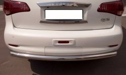 16 899 р. Защита заднего бампера (Ø76 мм, нержавейка) SLITKOFF  INFINITI QX56  Z62 (2010-2013)  с доставкой в г. Майкоп. Увеличить фотографию 2