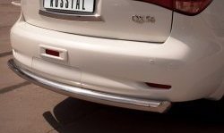 16 899 р. Защита заднего бампера (Ø76 мм, нержавейка) SLITKOFF  INFINITI QX56  Z62 (2010-2013)  с доставкой в г. Майкоп. Увеличить фотографию 3