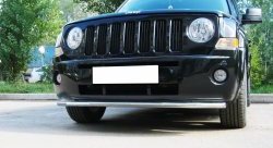 Одинарная защита переднего бампера Russtal 42 мм Jeep Liberty KJ рестайлинг (2004-2007)