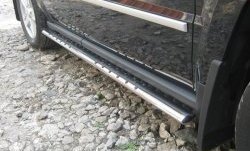21 749 р. Защита порогов Russtal из овальной трубы с проступью Jeep Liberty KJ дорестайлинг (2001-2004)  с доставкой в г. Майкоп. Увеличить фотографию 2