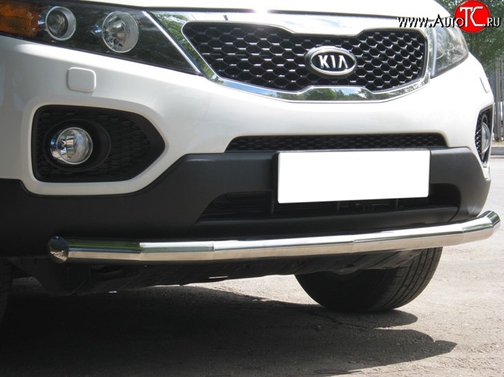 16 449 р. Одинарная защита переднего бампера SLITKOFF 70 мм KIA Sorento XM дорестайлинг (2009-2012)  с доставкой в г. Майкоп