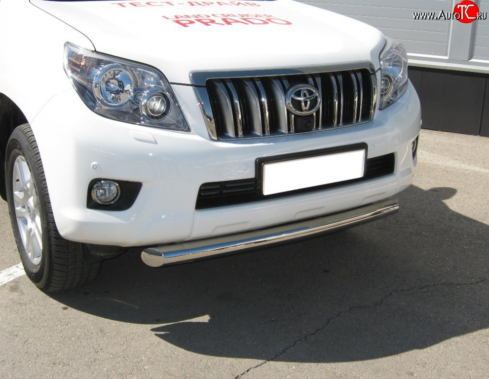 18 799 р. Одинарная защита переднего бампера SLITKOFF 76 мм Toyota Land Cruiser Prado J150 дорестайлинг (2009-2013)  с доставкой в г. Майкоп