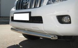 18 799 р. Одинарная защита переднего бампера SLITKOFF 76 мм Toyota Land Cruiser Prado J150 дорестайлинг (2009-2013)  с доставкой в г. Майкоп. Увеличить фотографию 2
